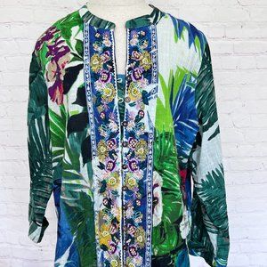 Soft Surroundings - Tunic Floral with Beading - PXL Petite XL